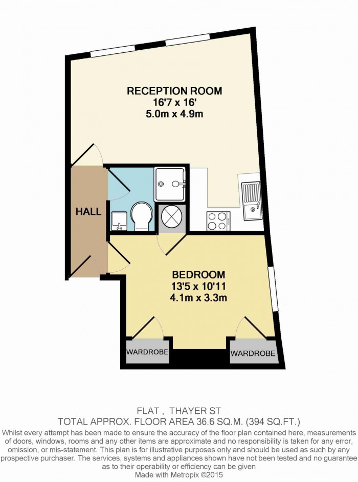 Floorplan for Flat 4, 3A Thayer Street, W1U