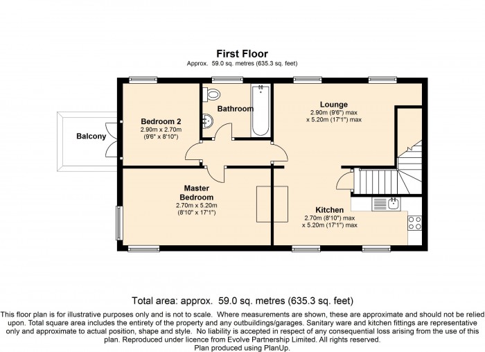 Floorplan for Flat B, 12a Bute Street, SW7