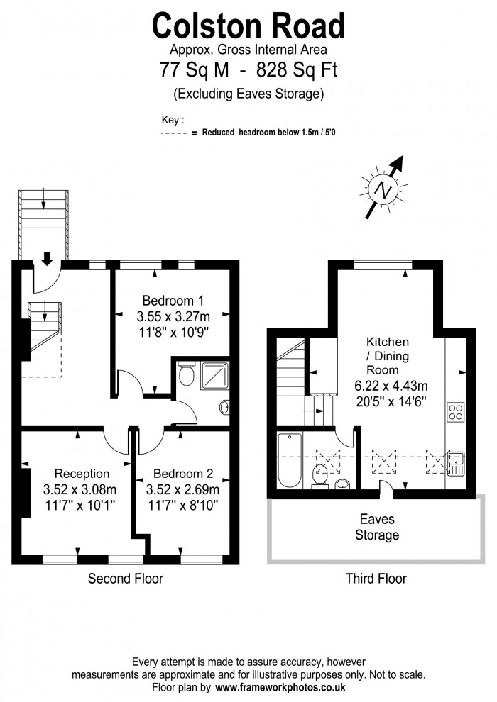 Floorplan for 26B Colston Road, SW14