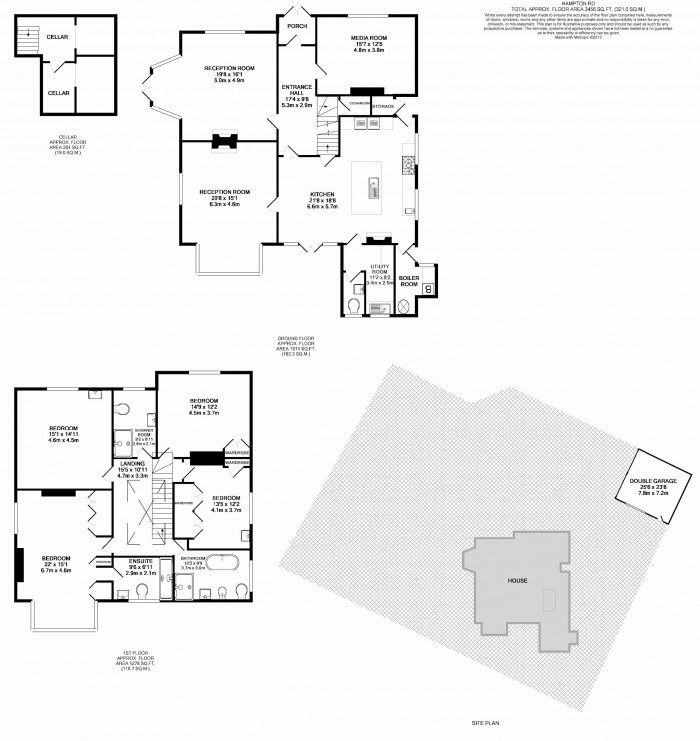 Floorplan for The Firs, 41 Hampton Road, TW11