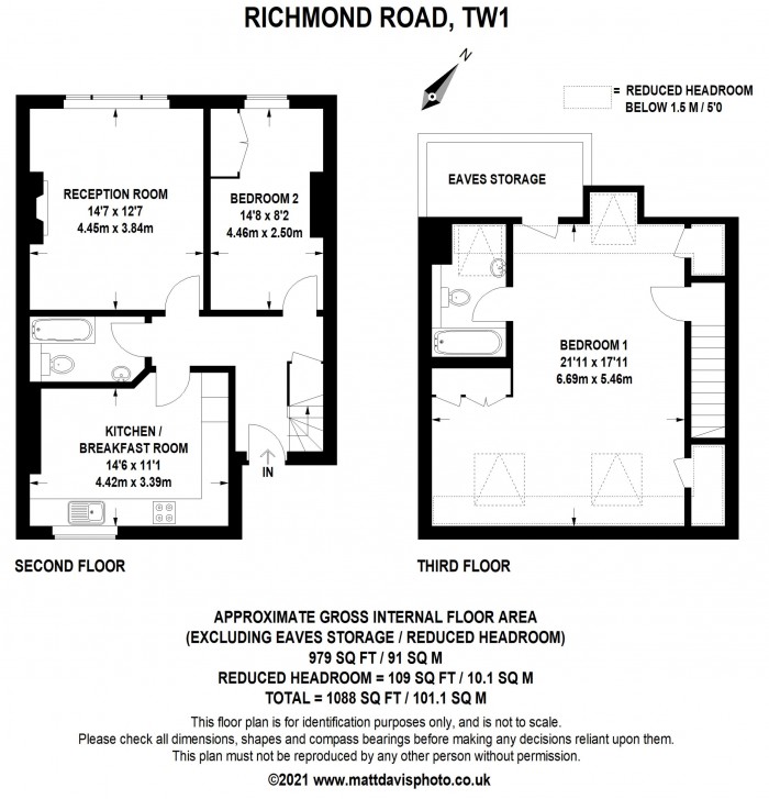 Floorplan for 60d Richmond Road, TW1