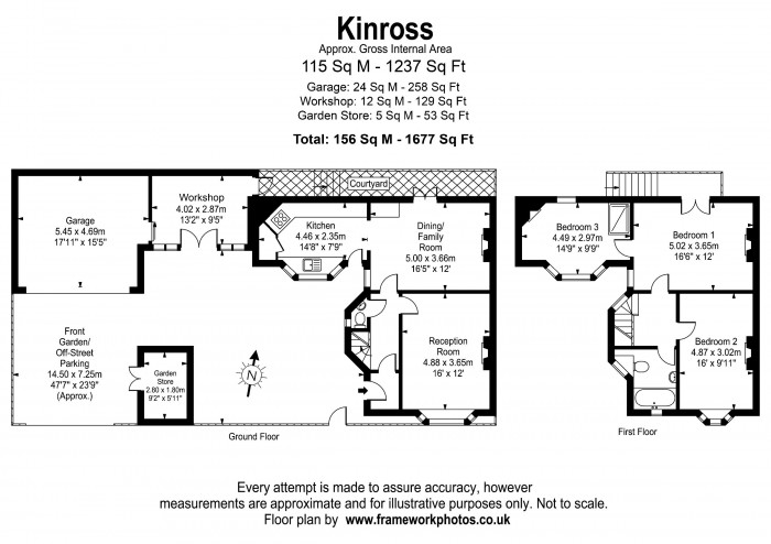 Floorplan for Kinross, Hampton Court Road, KT8