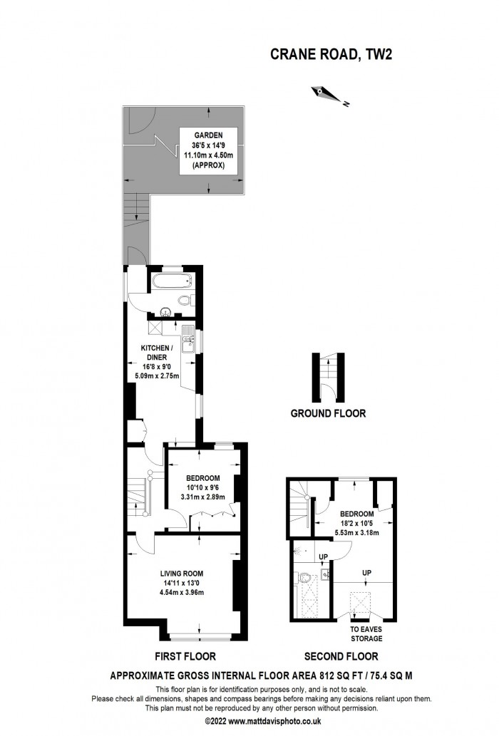 Floorplan for 47a Crane Road, TW2