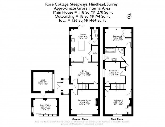 Floorplan for Rose Cottage, GU26