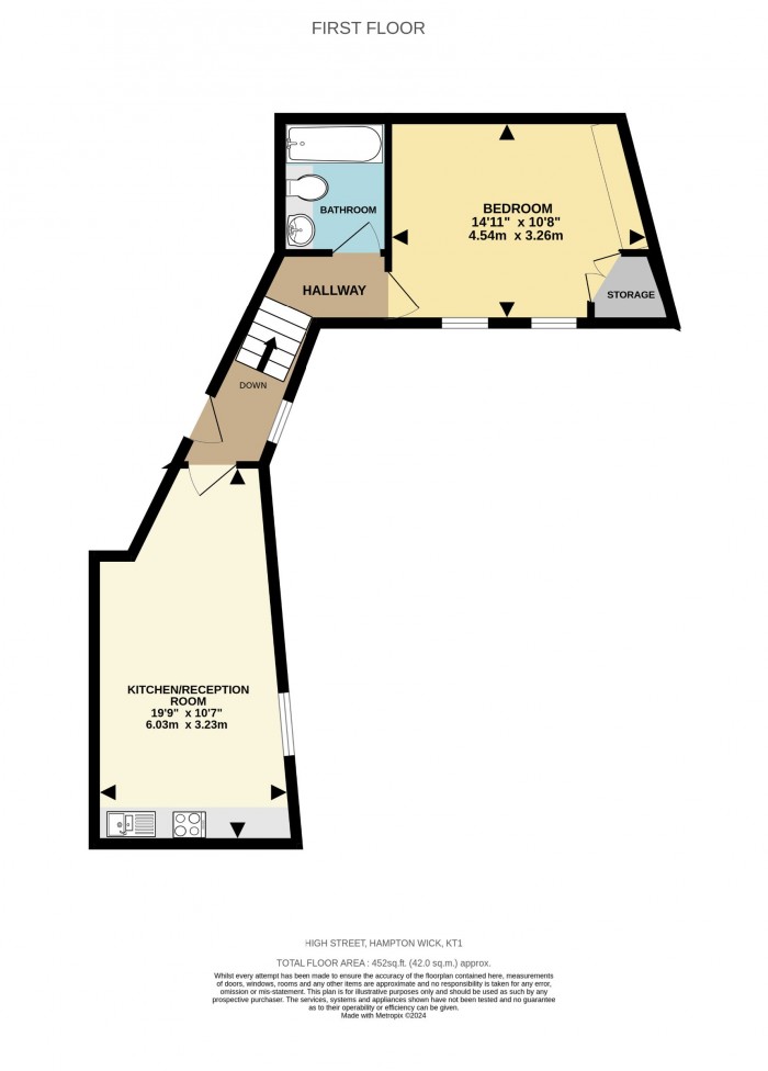 Floorplan for Flat 5, 27 High Street, KT1